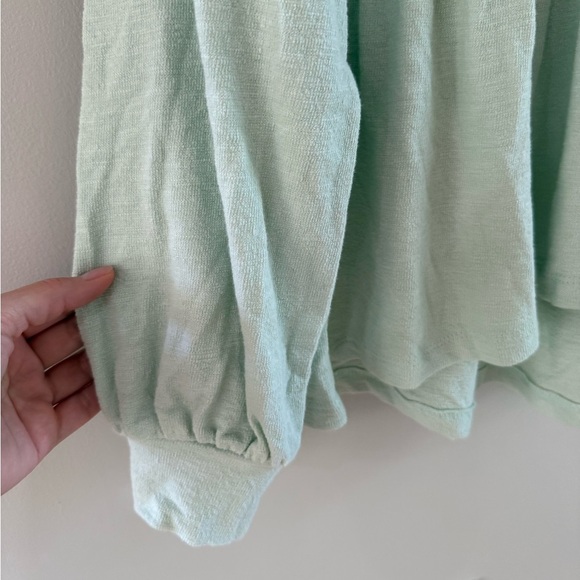 Pilcro Long-sleeve Babydoll Top - Mint Green - Size Extra Small XS - NWT - Picture 10 of 13